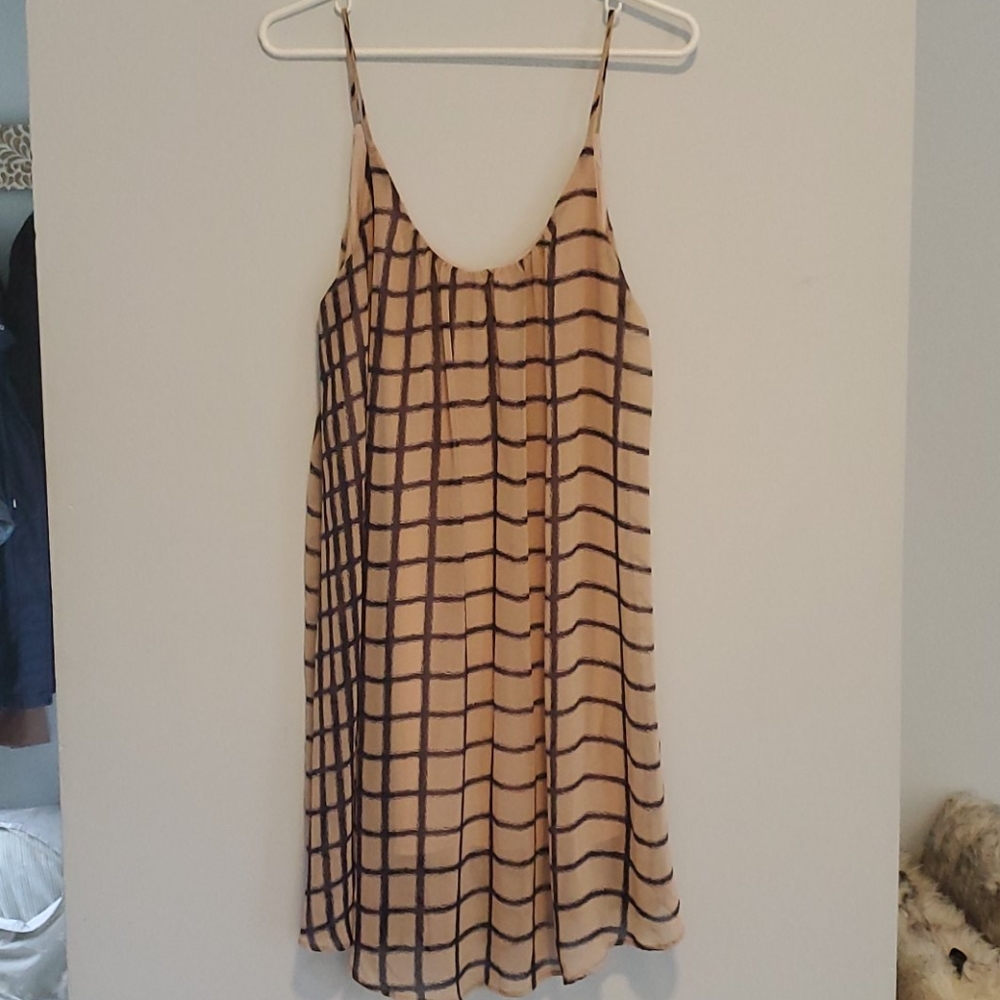 💫 2/$30 • Peach Colored Checkered Dress